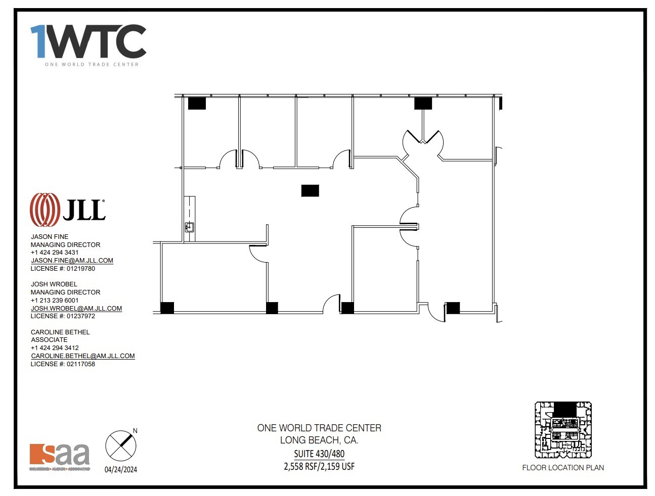 1 World Trade Ctr, Long Beach, CA for lease Floor Plan- Image 1 of 1