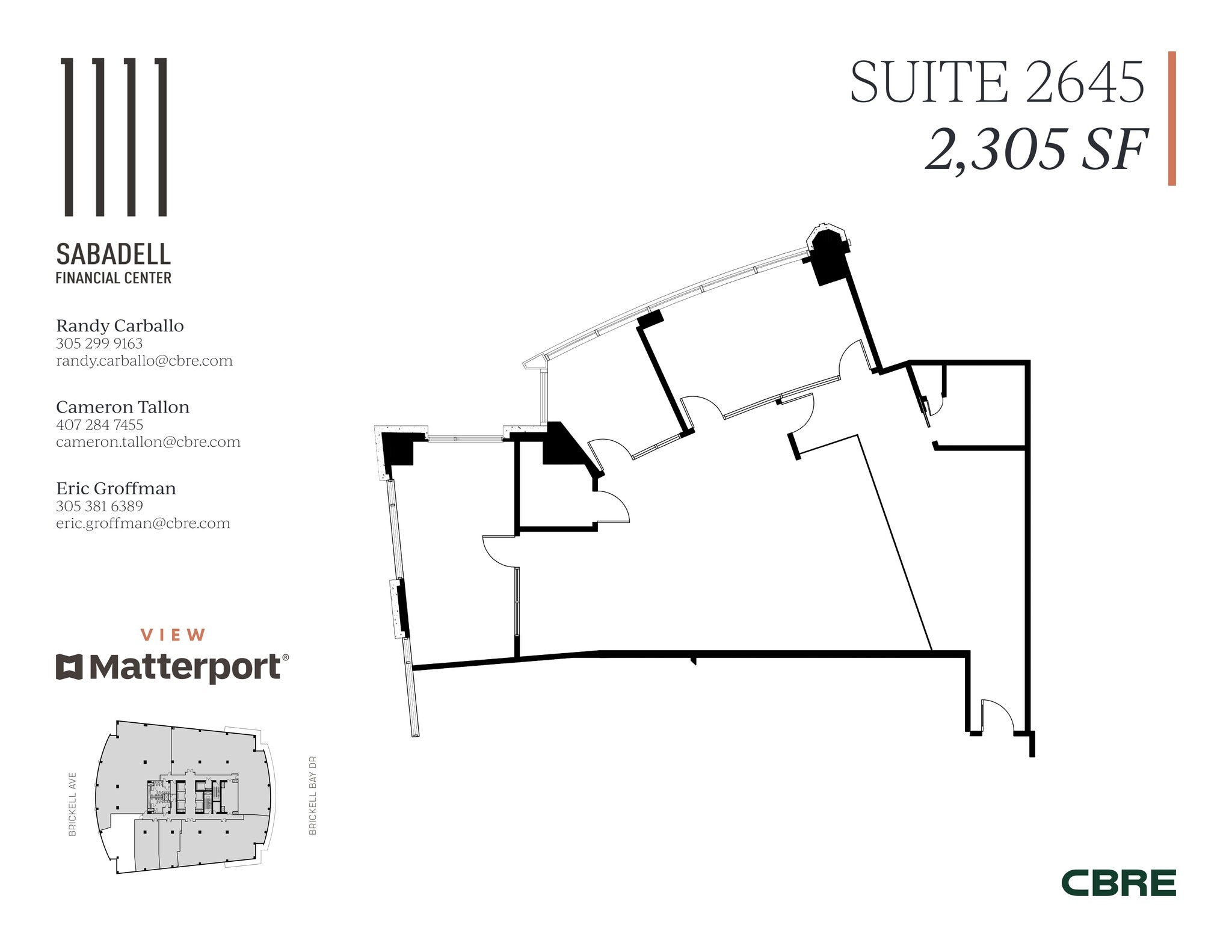 1111 Brickell Ave, Miami, FL à louer Plan de site- Image 1 de 1