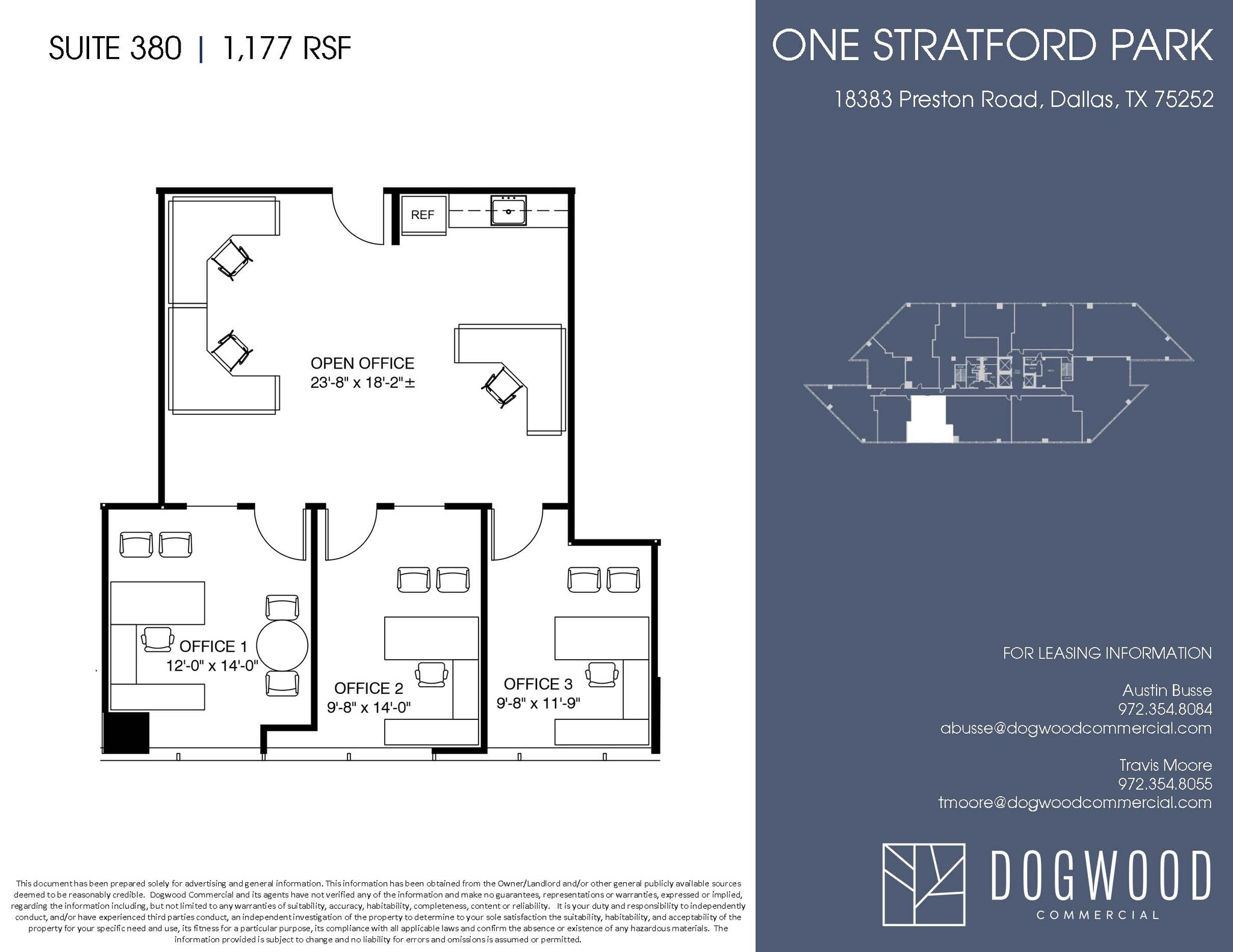 18383 Preston Rd, Dallas, TX à louer Plan d’étage- Image 1 de 4