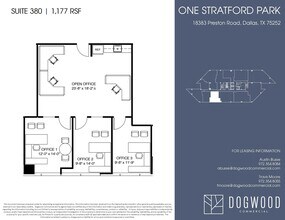 18383 Preston Rd, Dallas, TX à louer Plan d’étage- Image 1 de 4