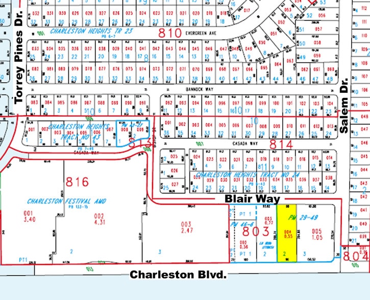 6204 W Charleston Blvd, Las Vegas, NV à vendre - Plan cadastral - Image 2 de 2
