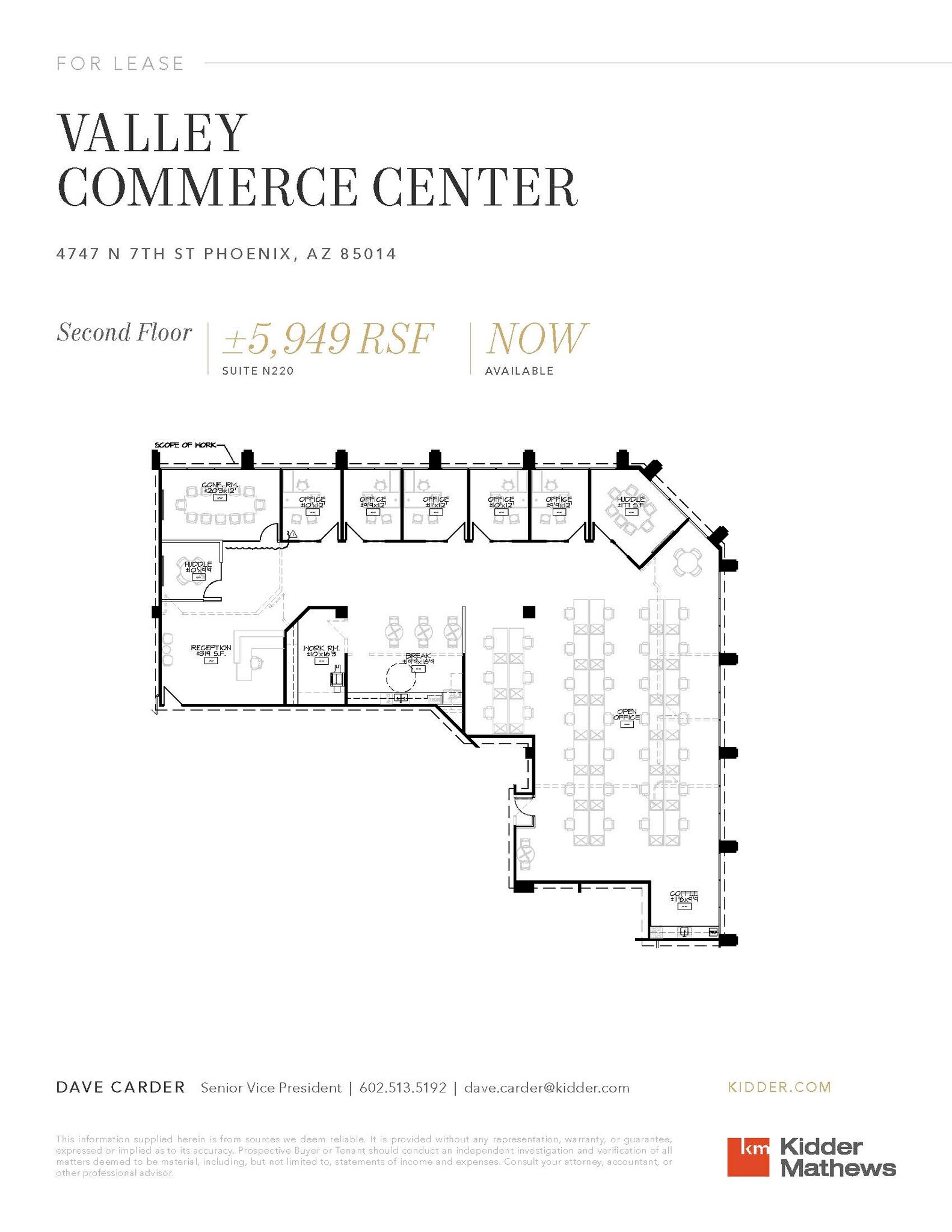 4745 N 7th St, Phoenix, AZ à louer Plan d’étage- Image 1 de 3