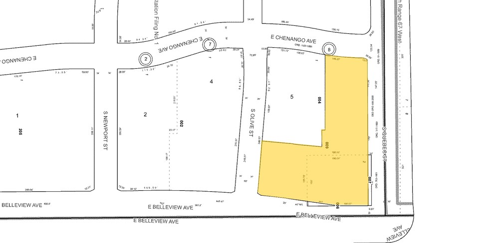 7001 E Belleview Ave, Denver, CO à louer - Plan cadastral - Image 2 de 5