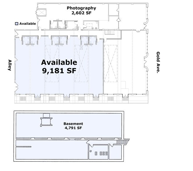 615 Gold Ave SW, Albuquerque, NM à louer - Plan d’étage - Image 2 de 5