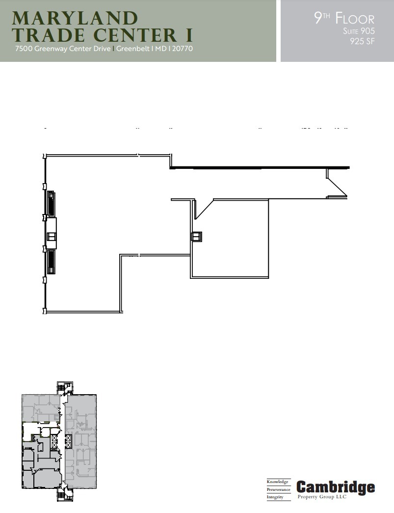 7500 Greenway Center Dr, Greenbelt, MD for lease Floor Plan- Image 1 of 1