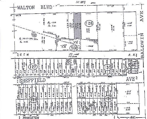 71 W Walton Blvd, Pontiac, MI for lease - Plat Map - Image 2 of 9