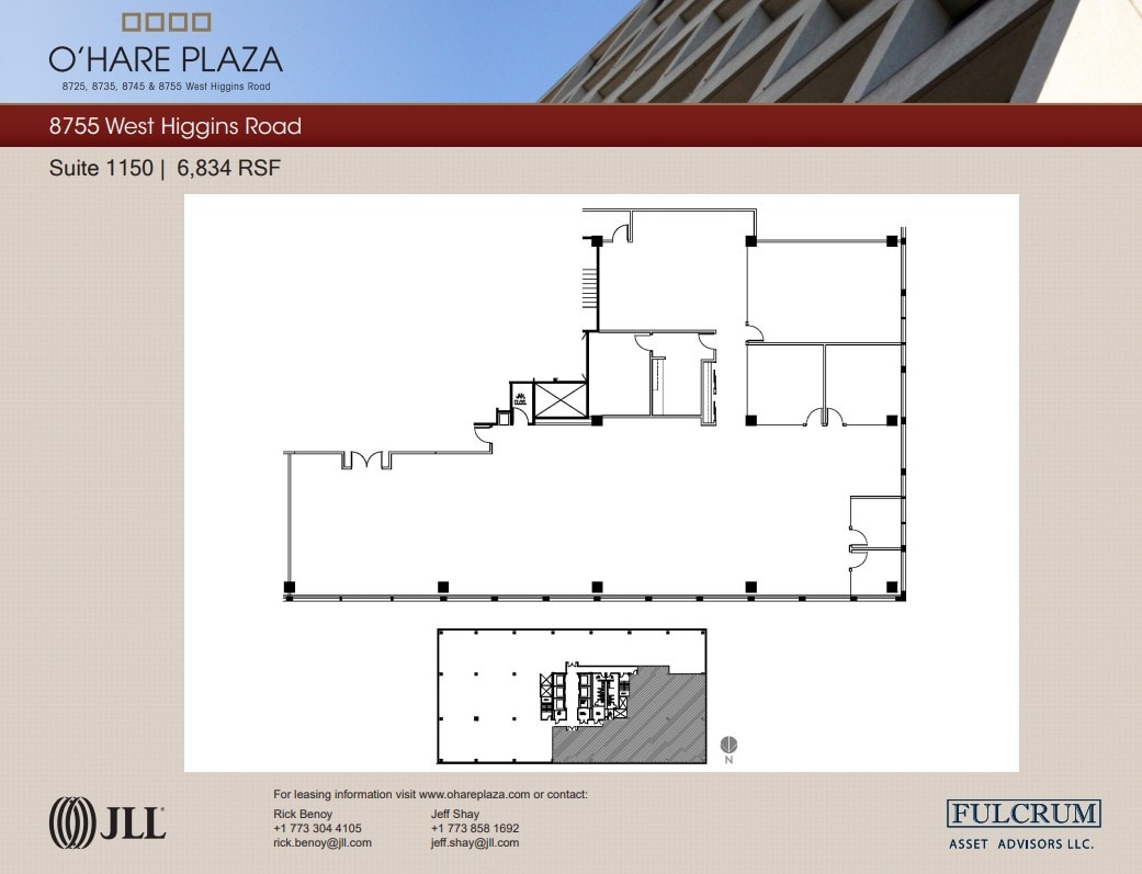 8725 W Higgins Rd, Chicago, IL à louer Plan d’étage- Image 1 de 1