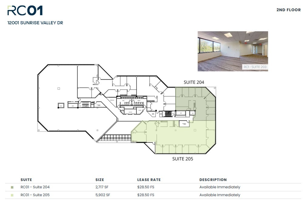 12001 Sunrise Valley Dr, Reston, VA à louer Plan d  tage- Image 1 de 1