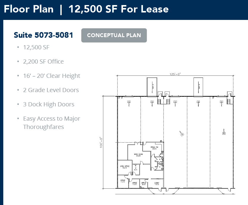 5029-5047 Martin Luther King Fwy, Fort Worth, TX for lease Floor Plan- Image 1 of 2