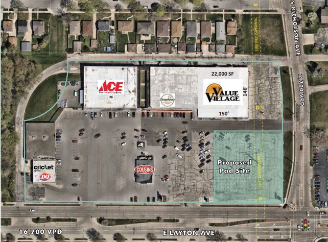 3100 E Layton Ave, Saint Francis, WI à louer - Aérien - Image 1 de 3
