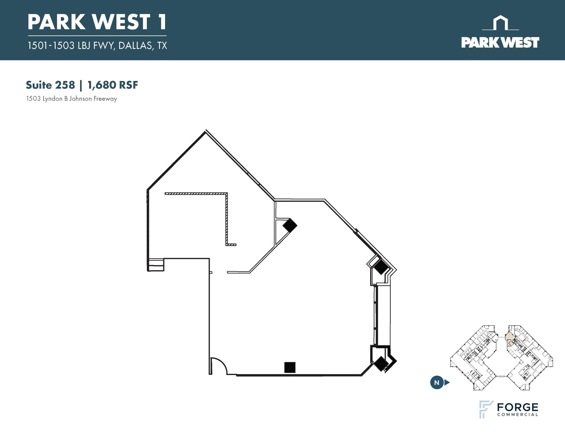 1501-1507 Lyndon B Johnson Fwy, Dallas, TX for lease Floor Plan- Image 1 of 1