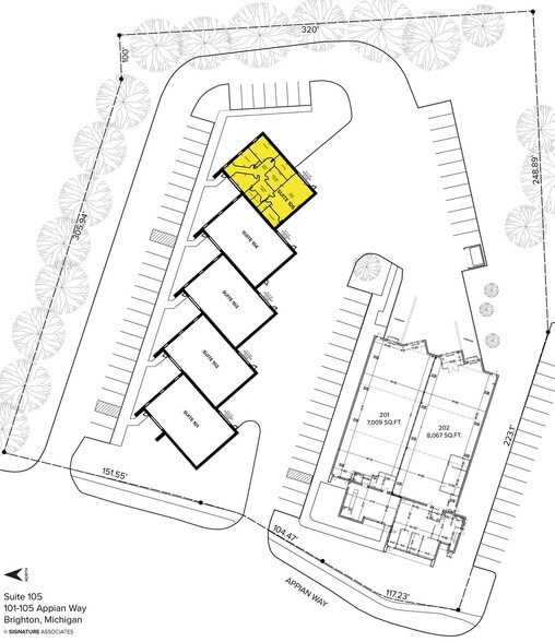 101-105 Appian Way, Brighton, MI for lease - Site Plan - Image 3 of 3