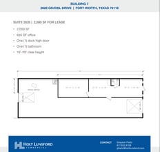 2501-2519 Gravel Dr, Fort Worth, TX à louer Plan d’étage- Image 1 de 1