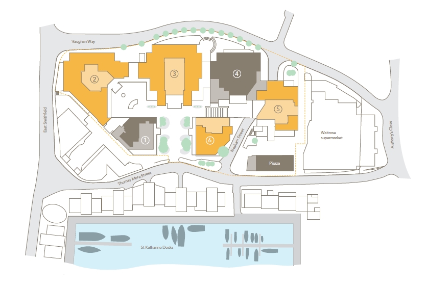 2 Thomas More Sq, London à louer - Plan de site - Image 2 de 2