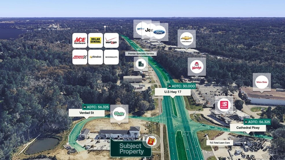 US-17 & CR 315 Hwy, Green Cove Springs, FL for sale - Aerial - Image 2 of 3