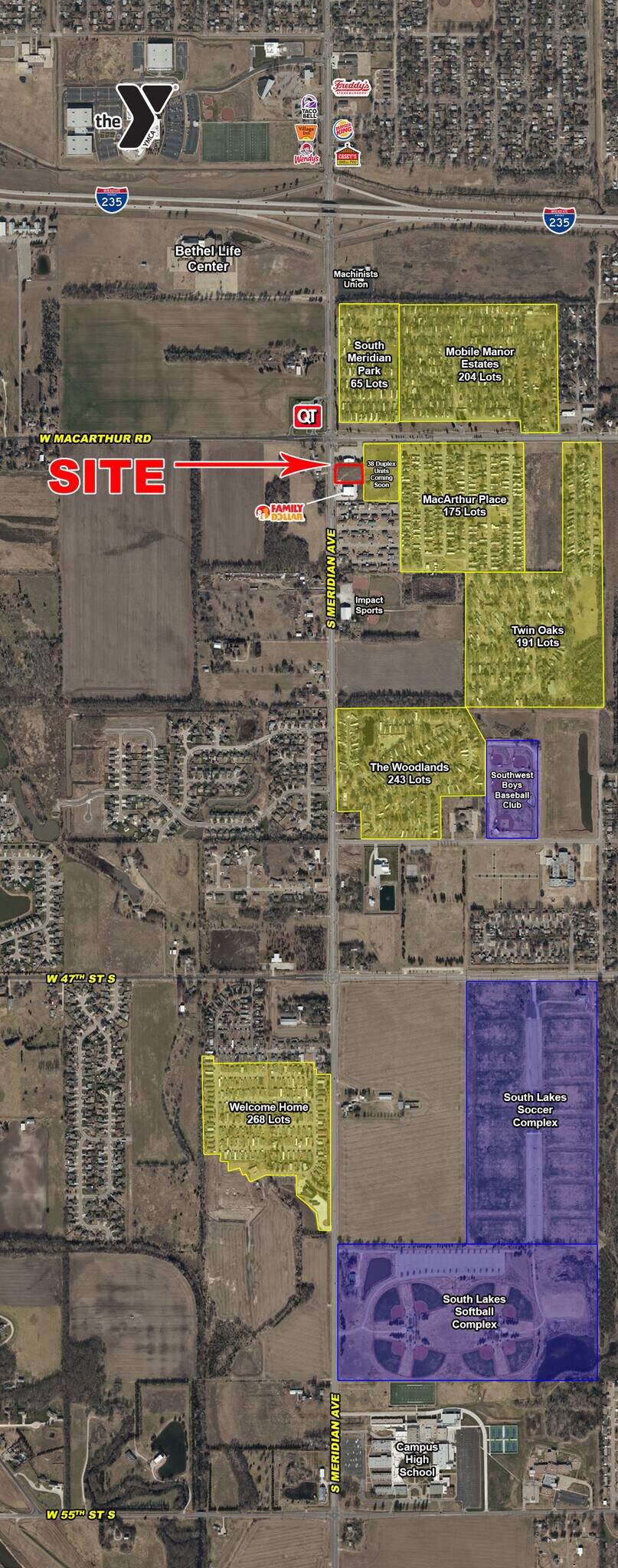 4030 S Meridian Ave, Wichita, KS à vendre Aérien- Image 1 de 2