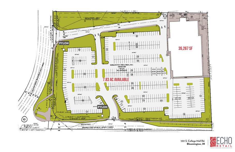 1351 S College Mall Rd, Bloomington, IN à louer - Plan de site - Image 2 de 2