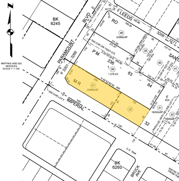 8017-8035 Imperial Hwy, Downey, CA à vendre - Plan cadastral - Image 3 de 3