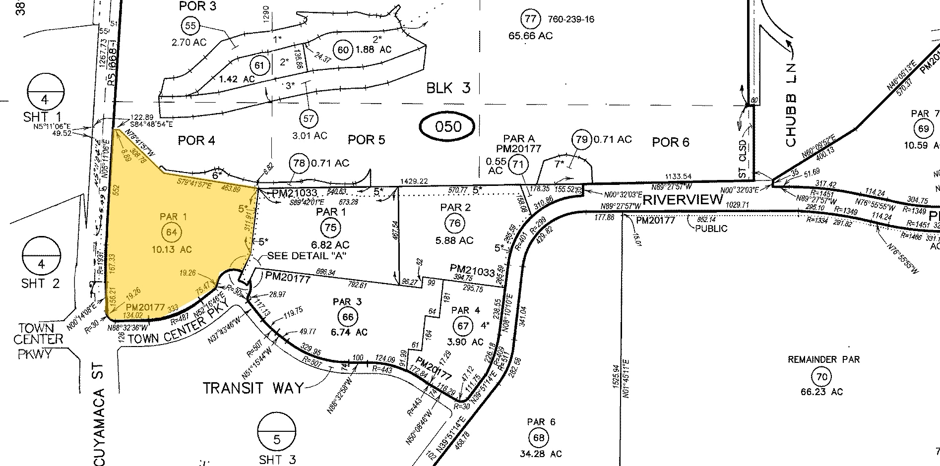Town Center Pky, Santee, CA à vendre Plan cadastral- Image 1 de 2