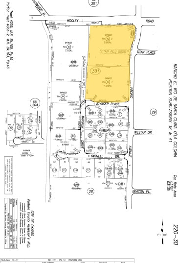 1151 Pacific Ave, Oxnard, CA for sale - Plat Map - Image 2 of 2