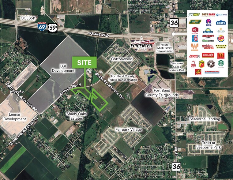 Bamore Rd & Cottonwood School Rd, Rosenberg, TX for sale - Site Plan - Image 2 of 11