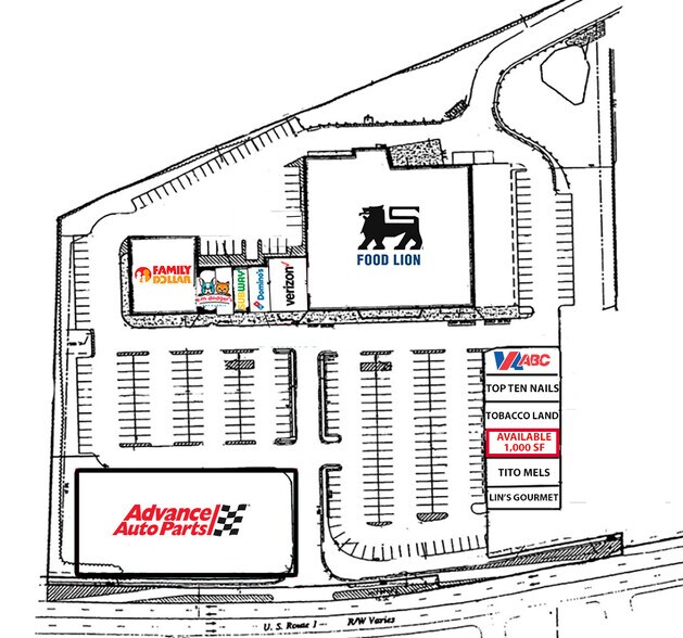 17495 US Route 1, Ruther Glen, VA à louer - Plan de site - Image 2 de 3