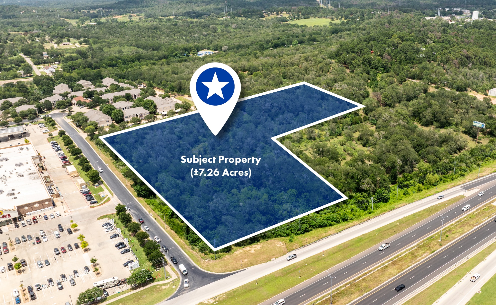 1900 College st, Bastrop, TX for sale Aerial- Image 1 of 5