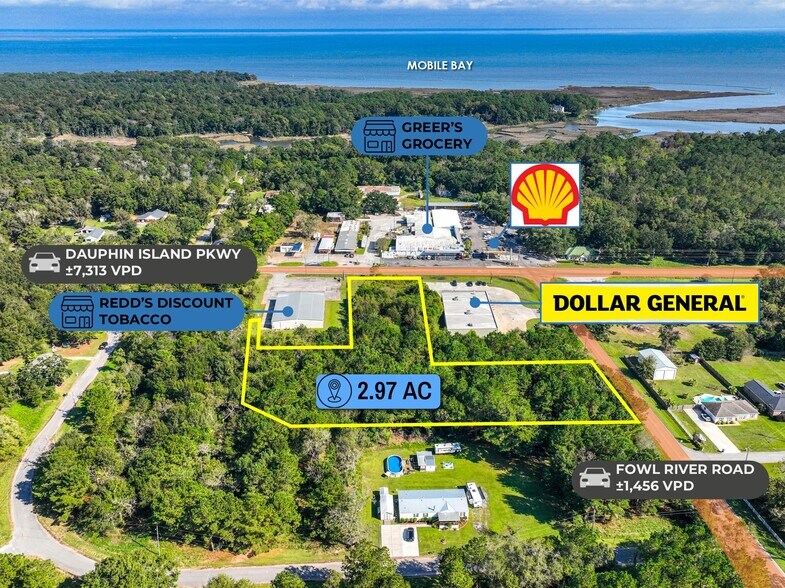 adj. to 3280 Fowl River Road, Theodore, AL à vendre - Photo du bâtiment - Image 2 de 14