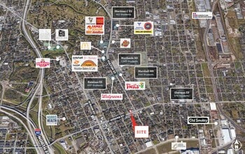 1005 Hogan St, Houston, TX - Aerial  map view