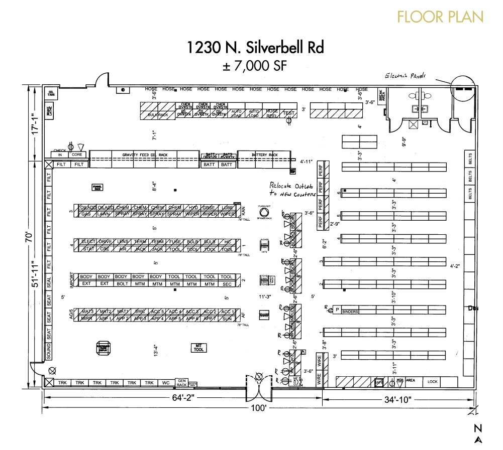 1350-1380 N Silverbell Rd, Tucson, AZ for lease Floor Plan- Image 1 of 1