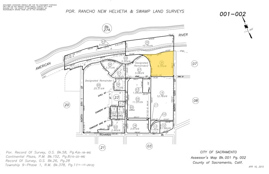 800 N 10th St, Sacramento, CA for lease - Plat Map - Image 2 of 10