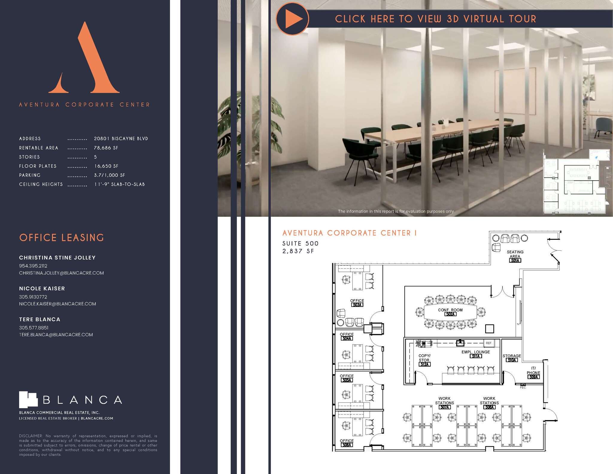 20801-20807 Biscayne Blvd, Aventura, FL à louer Plan d’étage- Image 1 de 1