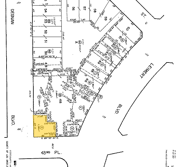 3343-3351 W 43rd Pl, Los Angeles, CA for lease - Plat Map - Image 2 of 6