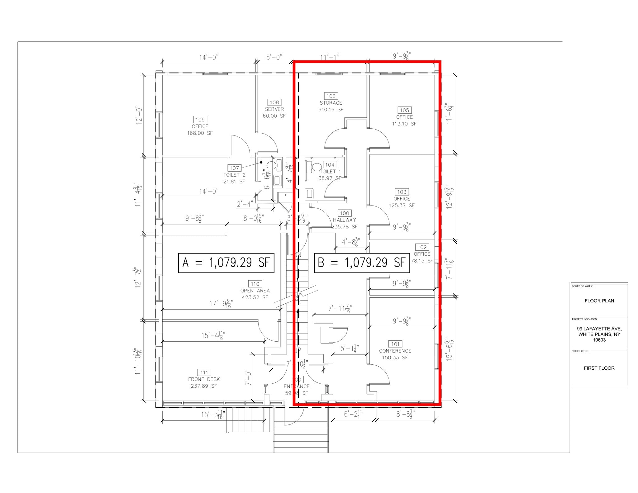 99 Lafayette Ave, White Plains, NY for lease Site Plan- Image 1 of 4