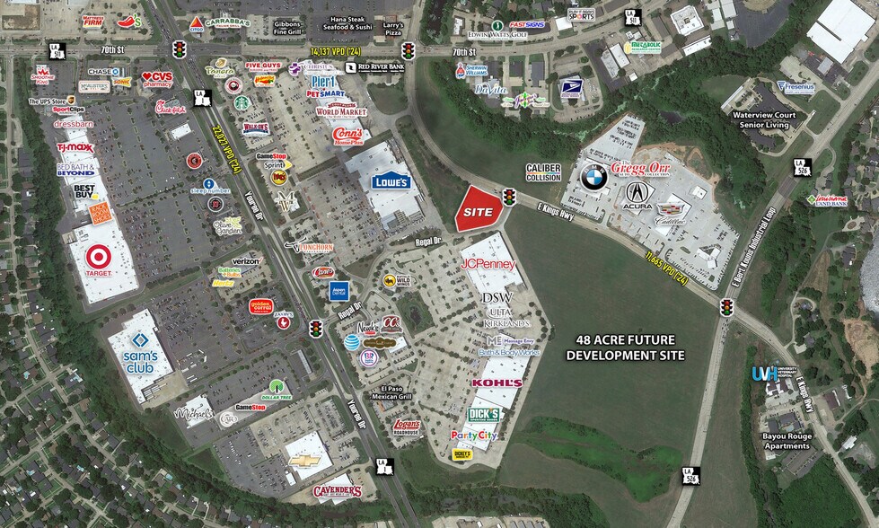 E Kings Hwy & Regal Dr, Shreveport, LA for lease - Aerial - Image 3 of 3