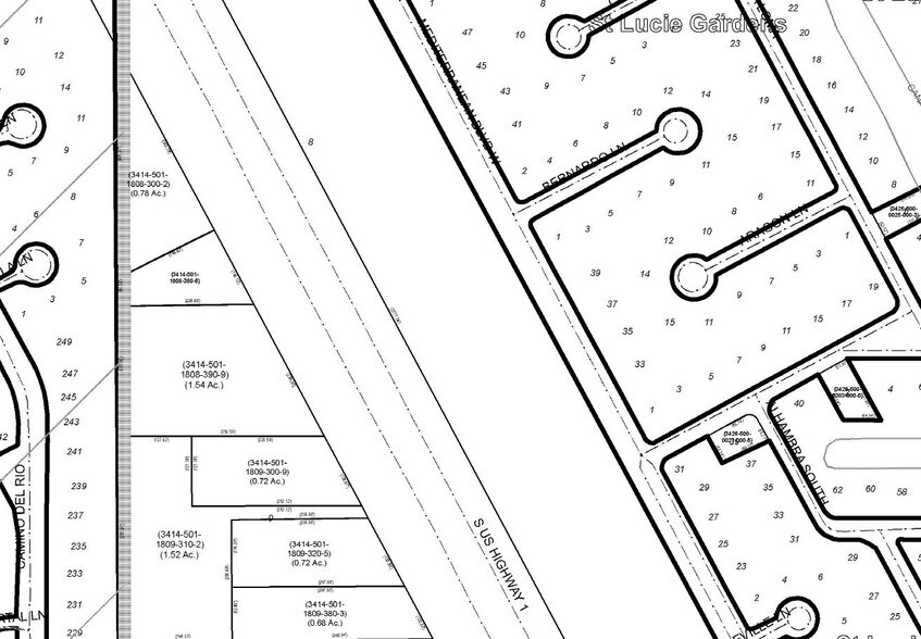 7991-8031 S Us-1 Hwy, Port Saint Lucie, FL à louer - Plan cadastral - Image 2 de 32