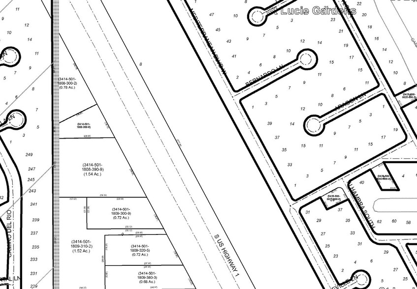 7991-8031 S Us-1 Hwy, Port Saint Lucie, FL à vendre - Plan cadastral - Image 3 de 3