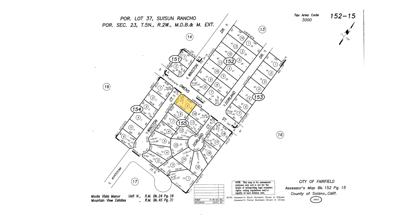 2630 Owens St, Fairfield, CA for sale Plat Map- Image 1 of 2