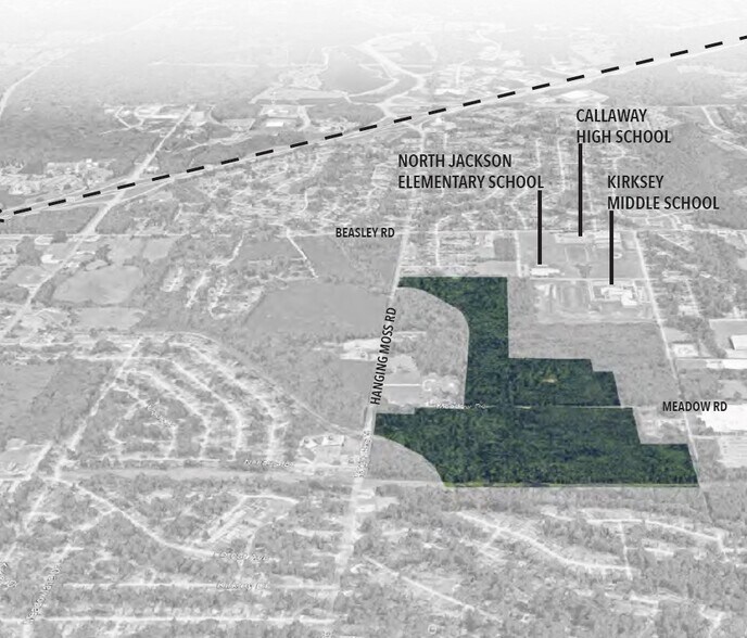 Hanging Moss Rd Highland Dr, Jackson, MS for sale - Aerial - Image 2 of 3