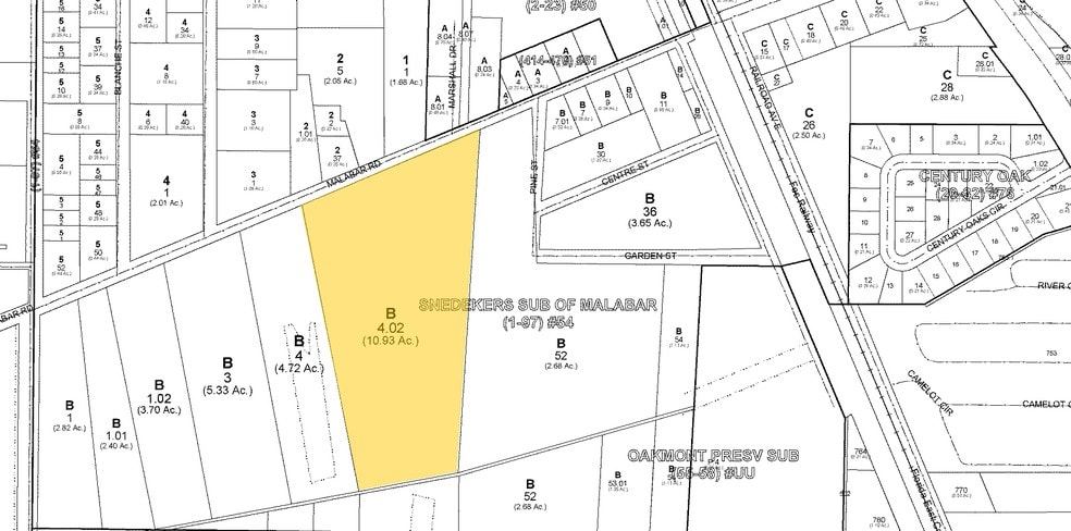 2605 Malabar Rd, Malabar, FL for lease - Plat Map - Image 2 of 5
