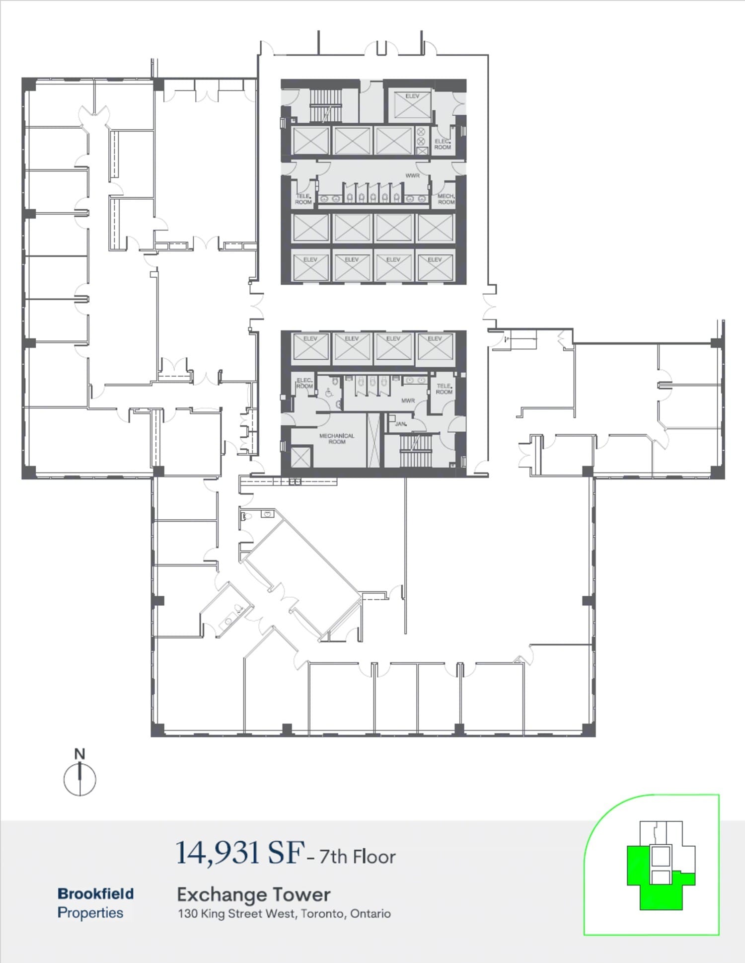130 King St W, Toronto, ON à louer Plan d’étage- Image 1 de 1