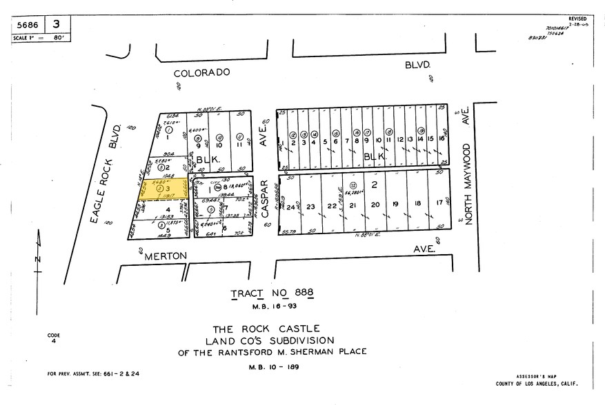 5052 Eagle Rock Blvd, Los Angeles, CA à vendre - Plan cadastral - Image 1 de 1