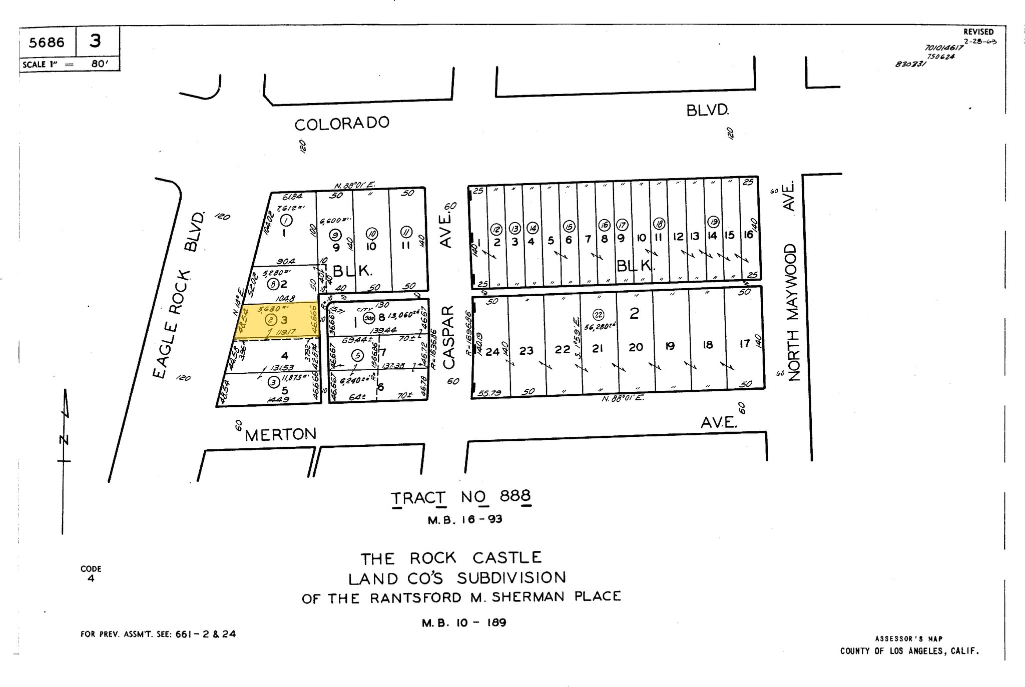 5052 Eagle Rock Blvd, Los Angeles, CA for sale Plat Map- Image 1 of 1