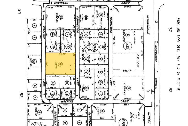 15262 Pipeline Ln, Huntington Beach, CA for lease - Plat Map - Image 3 of 8