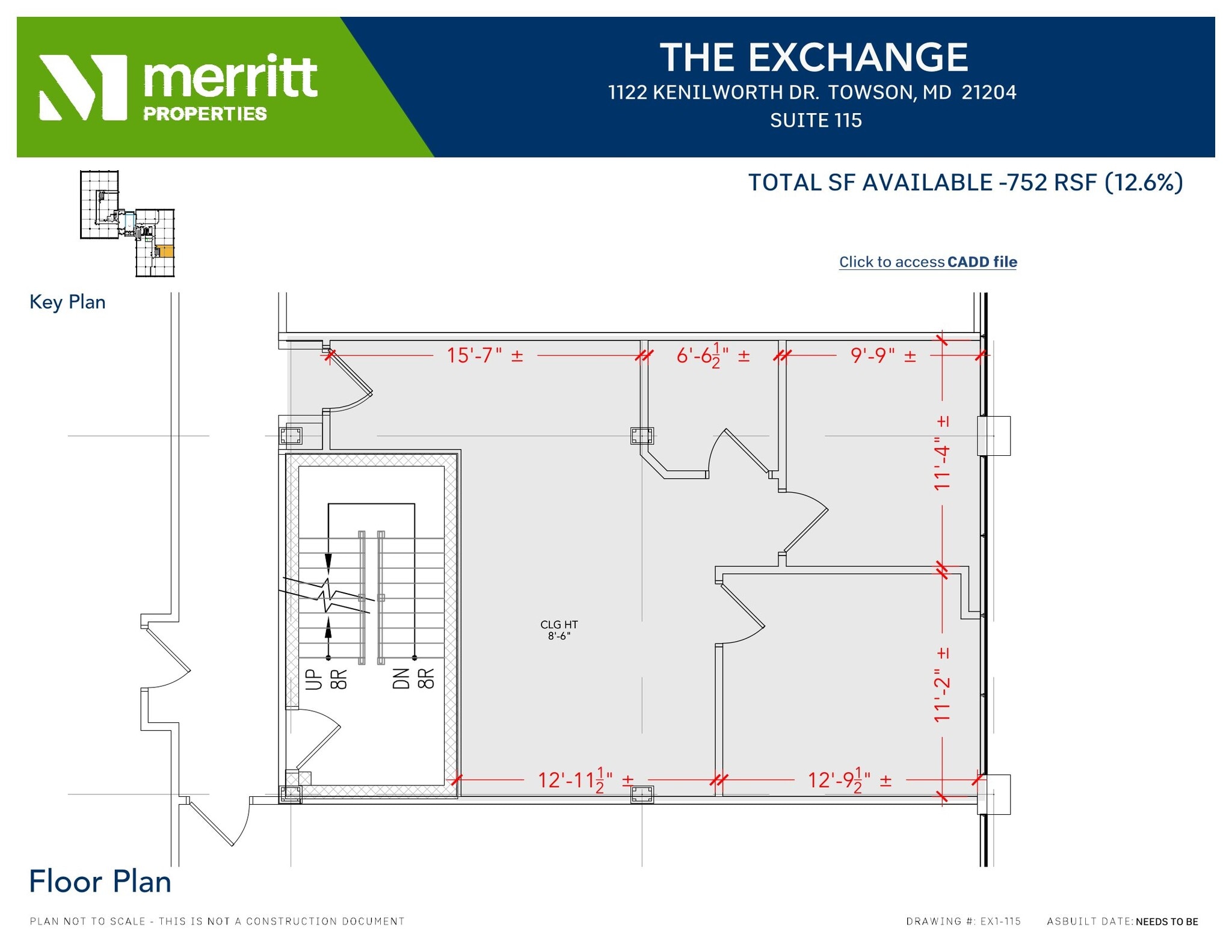 1122 Kenilworth Dr, Towson, MD à louer Plan d’étage- Image 1 de 1