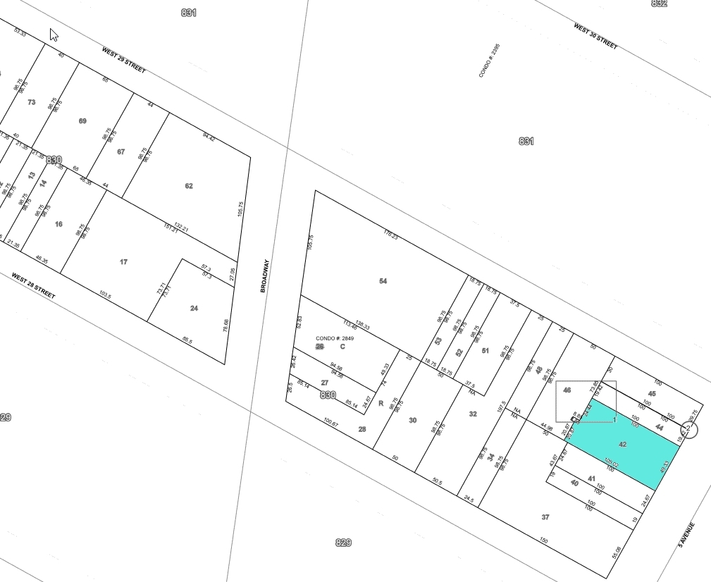 260 Fifth Ave, New York, NY à vendre Plan cadastral- Image 1 de 1