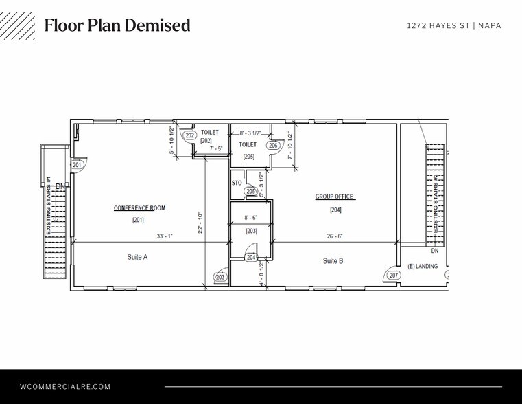 1272 Hayes St, Napa, CA for lease - Floor Plan - Image 2 of 9
