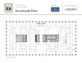100 N Broadway, Saint Louis, MO à louer Plan d’étage- Image 1 de 1