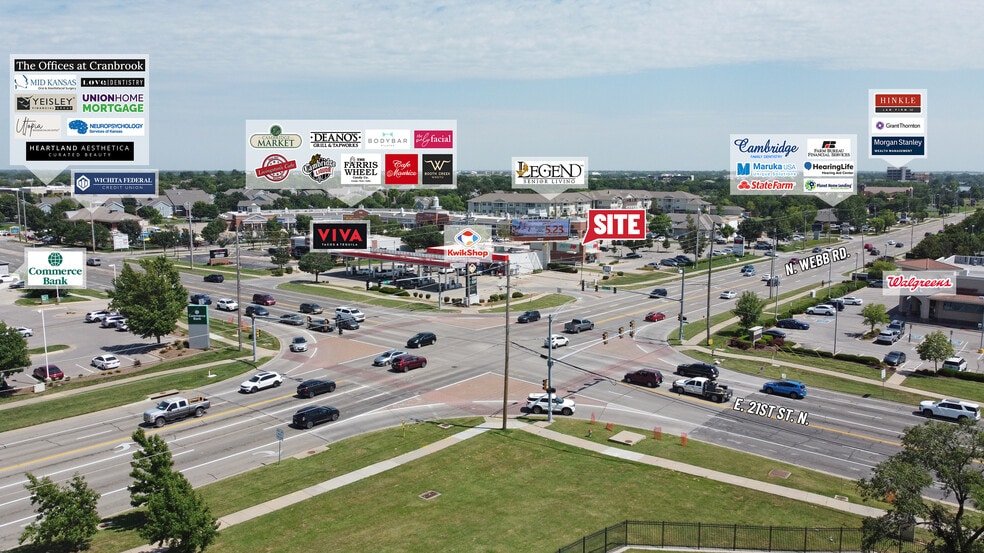 2126 N Webb Rd, Wichita, KS for lease - Aerial - Image 2 of 2