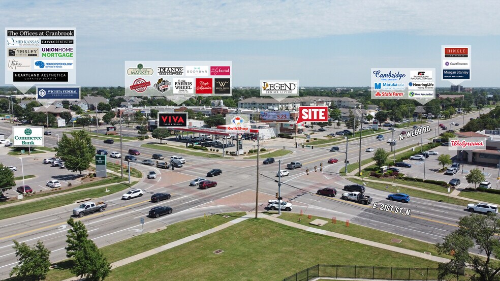 2126 N Webb Rd, Wichita, KS à louer - Aérien - Image 2 de 2